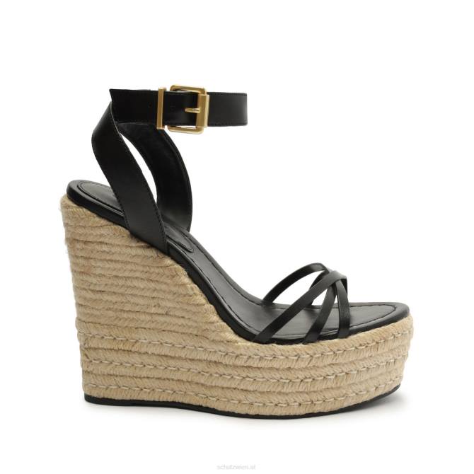 bei Schutz Alexandra Ledersandale Schwarz D60T466