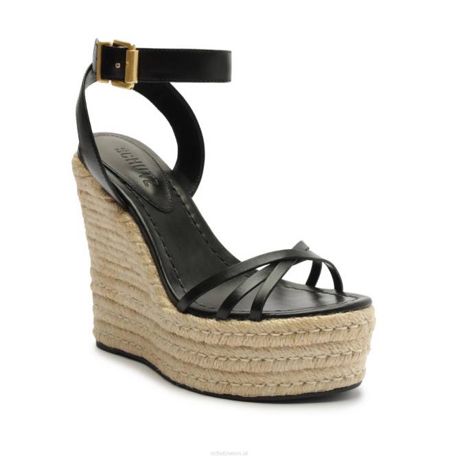 bei Schutz Alexandra Ledersandale Schwarz D60T466