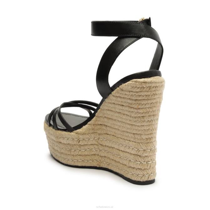 bei Schutz Alexandra Ledersandale Schwarz D60T466