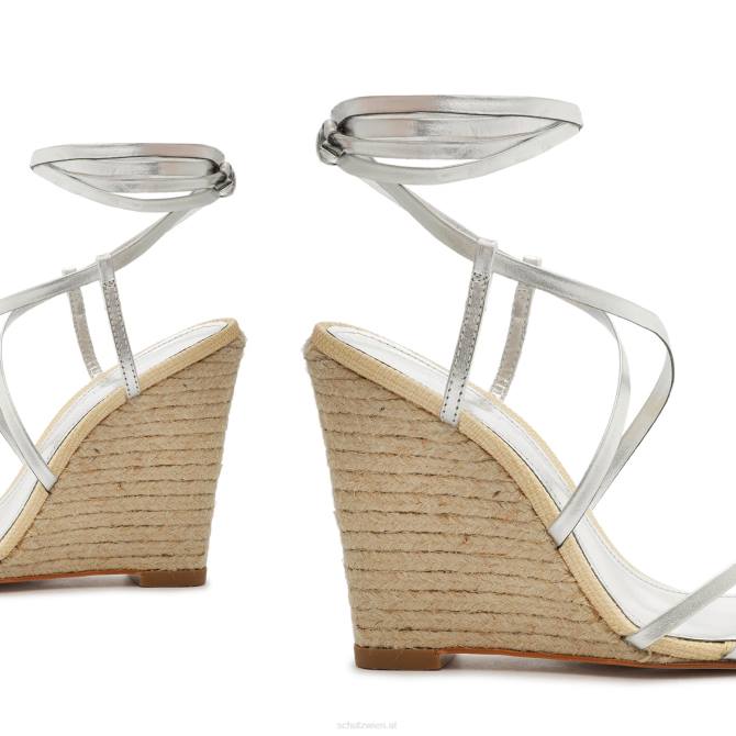 bei Schutz Deonne-Sandale aus Metallic-Leder Silber D60T472