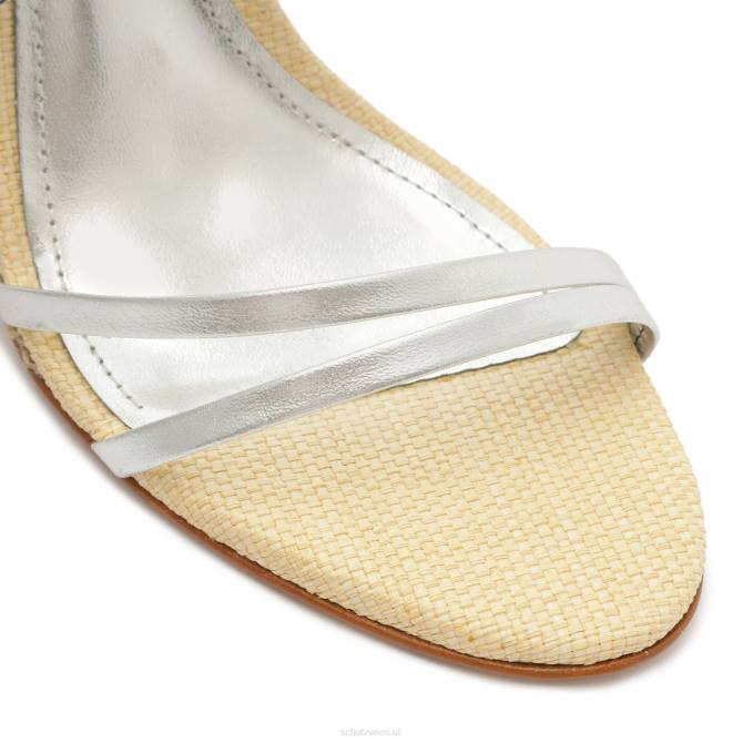bei Schutz Deonne-Sandale aus Metallic-Leder Silber D60T472