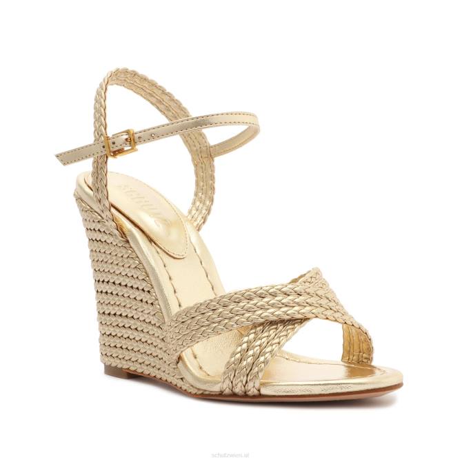 bei Schutz Karima-Sandale aus metallischem Nappaleder Gold D60T459