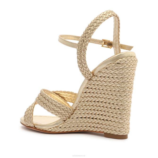 bei Schutz Karima-Sandale aus metallischem Nappaleder Gold D60T459