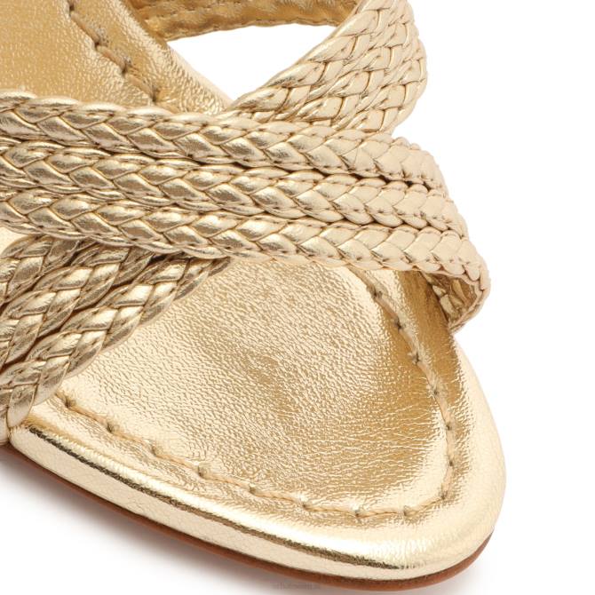 bei Schutz Karima-Sandale aus metallischem Nappaleder Gold D60T459