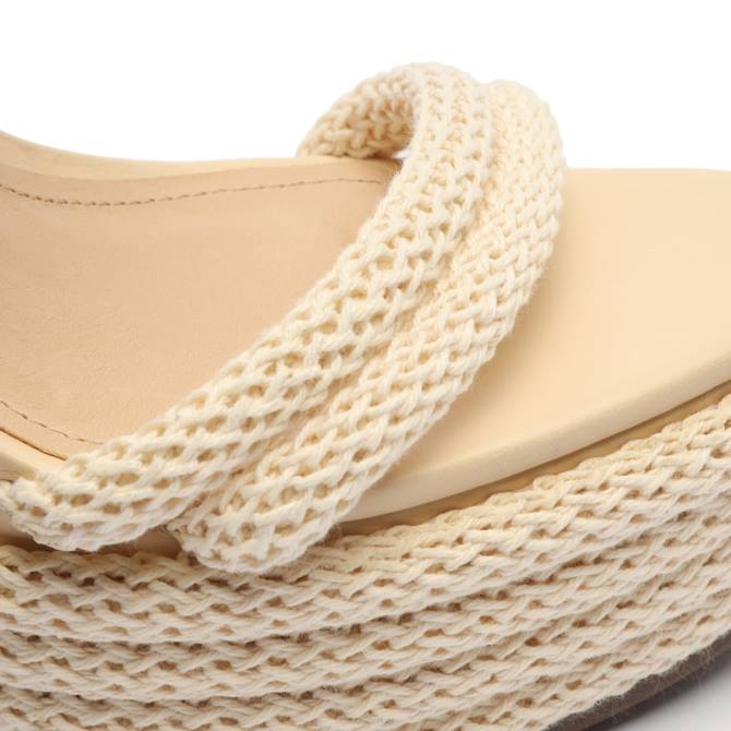 bei Schutz Leeneh Atanado Ledersandale Eierschale D60T481