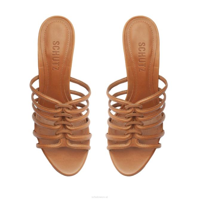 bei Schutz Octavia-Sandale aus Kalbsleder neues Holz D60T483