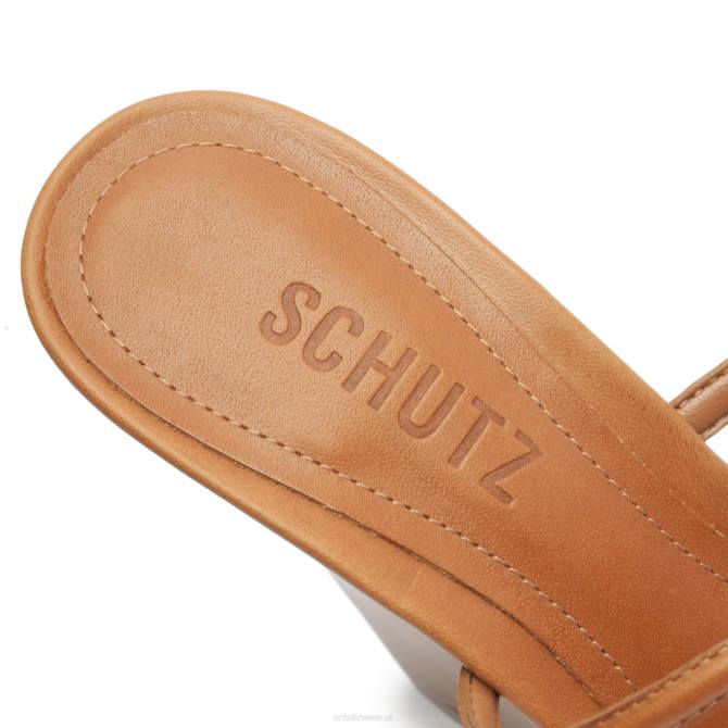 bei Schutz Octavia-Sandale aus Kalbsleder neues Holz D60T483