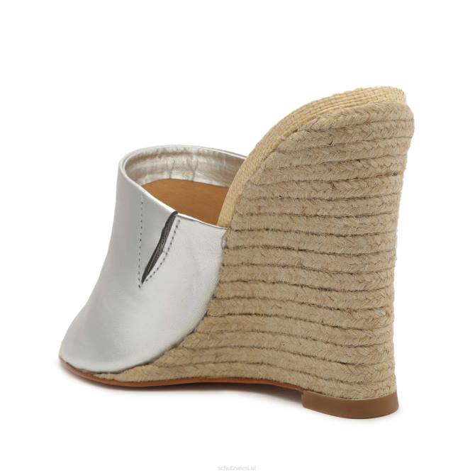 bei Schutz Sandale „Lucy Weekend“ aus Metallic-Leder Silber D60T486