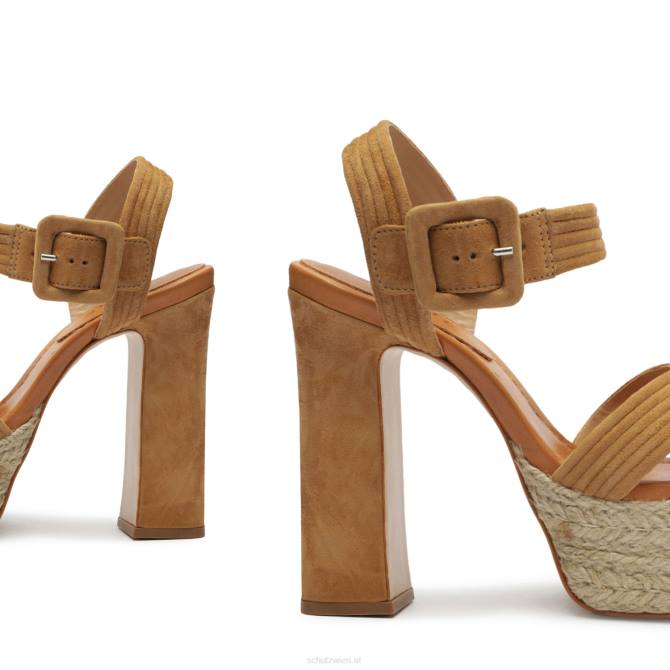 bei Schutz Blisse Plateau-Sandale aus Nubukleder Nude-Karamell D60T620
