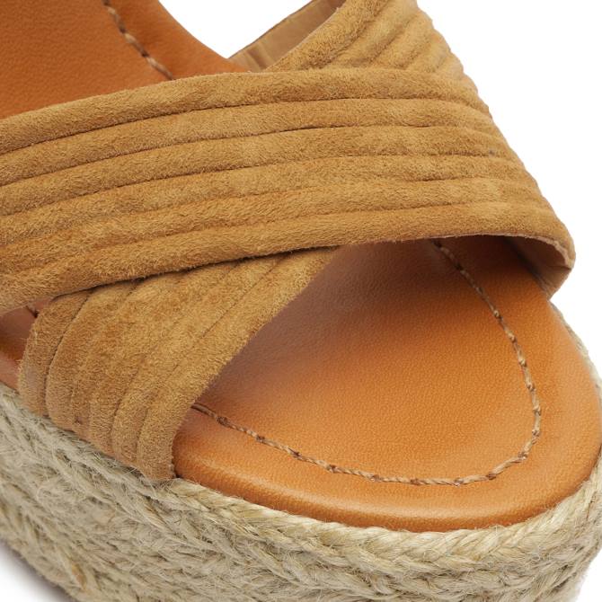 bei Schutz Blisse Plateau-Sandale aus Nubukleder Nude-Karamell D60T620