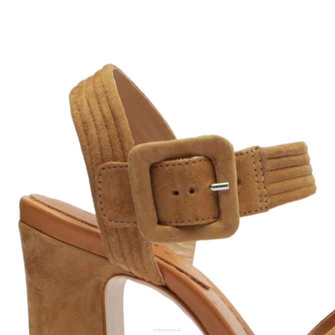 bei Schutz Blisse Plateau-Sandale aus Nubukleder Nude-Karamell D60T620