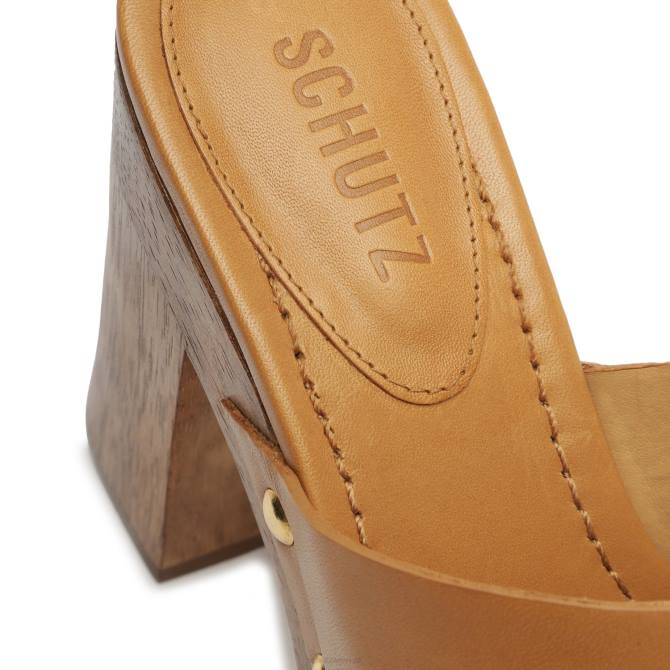 bei Schutz Dixie lässige Ledersandale Nude-Karamell D60T635