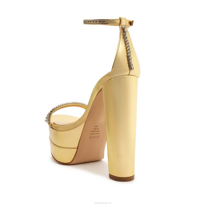 bei Schutz Fabienne-Plateausandale aus Metallic-Leder Gold D60T650