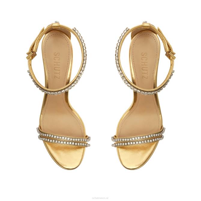 bei Schutz Fabienne-Plateausandale aus Metallic-Leder Gold D60T650