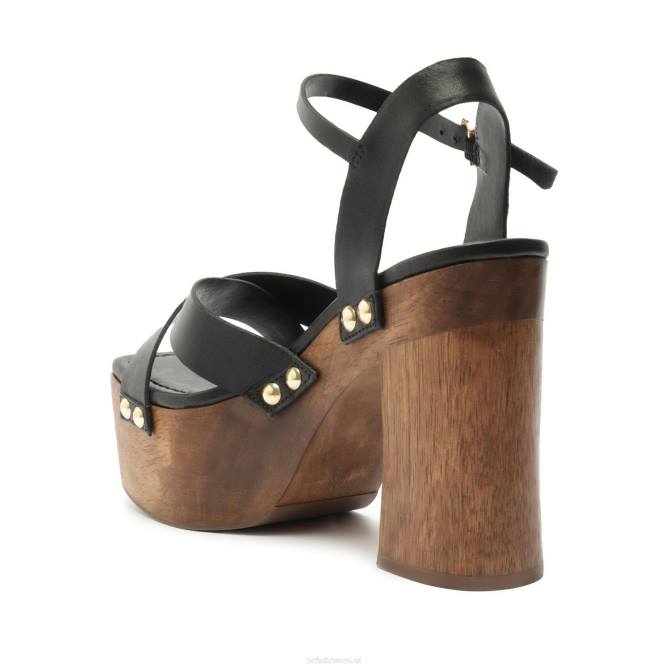 bei Schutz Gaylah-Ledersandale schwarzes Gold D60T618