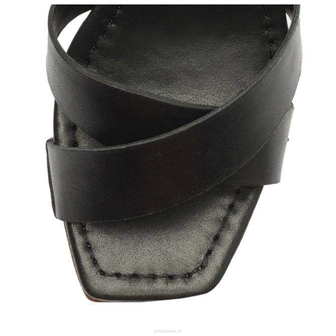 bei Schutz Gaylah-Ledersandale schwarzes Gold D60T618