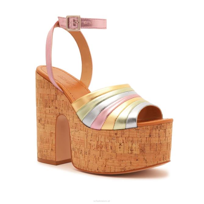 bei Schutz Imani-Sandale aus Metallic-Leder Gold D60T632