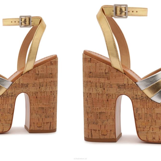 bei Schutz Imani-Sandale aus Metallic-Leder prata D60T633