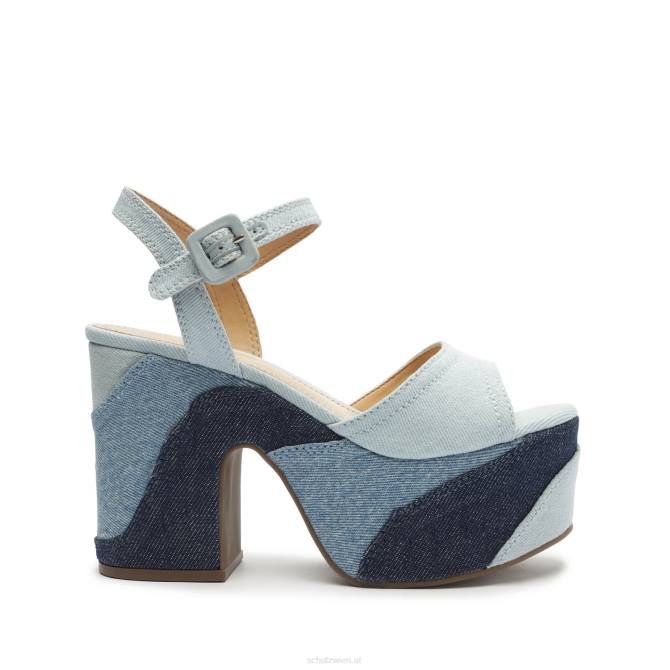 bei Schutz Isabelle Plateau-Jeanssandale Blau D60T624