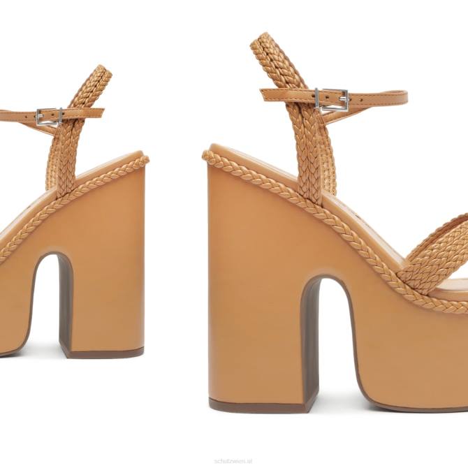 bei Schutz Karima Atanado-Ledersandale mit Ausschnitt Honigpfirsich D60T621