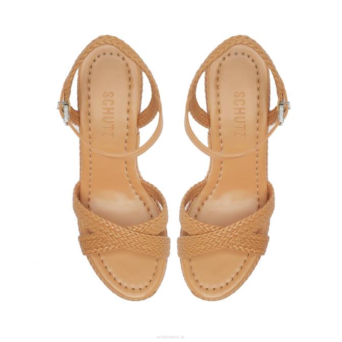 bei Schutz Karima Atanado-Ledersandale mit Ausschnitt Honigpfirsich D60T621