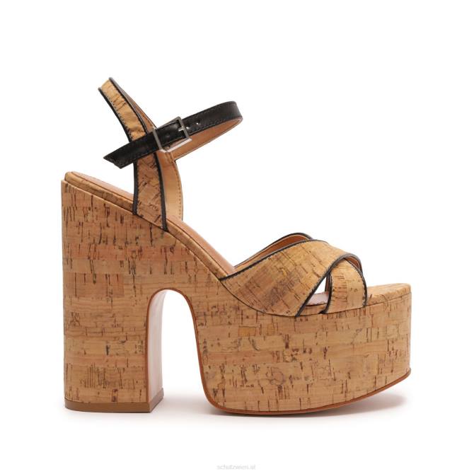 bei Schutz Keefa Weekend Ledersandale mit Ausschnitt Schwarz D60T638