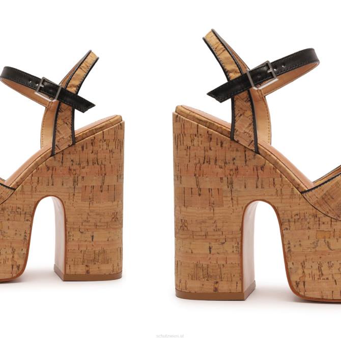 bei Schutz Keefa Weekend Ledersandale mit Ausschnitt Schwarz D60T638