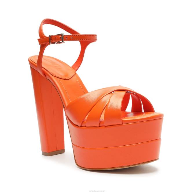 bei Schutz Keefa hohe Sandale aus Nappaleder Flammenorange D60T647