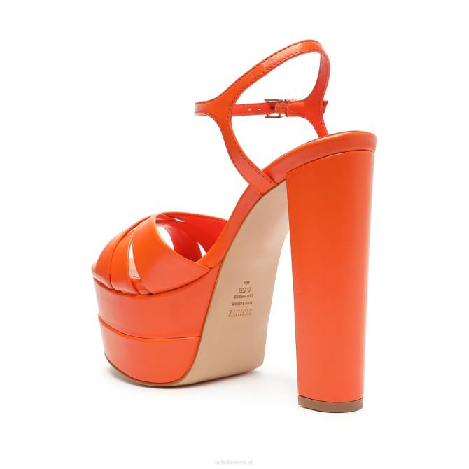 bei Schutz Keefa hohe Sandale aus Nappaleder Flammenorange D60T647