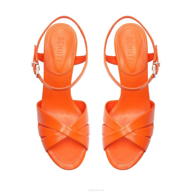 bei Schutz Keefa hohe Sandale aus Nappaleder Flammenorange D60T647