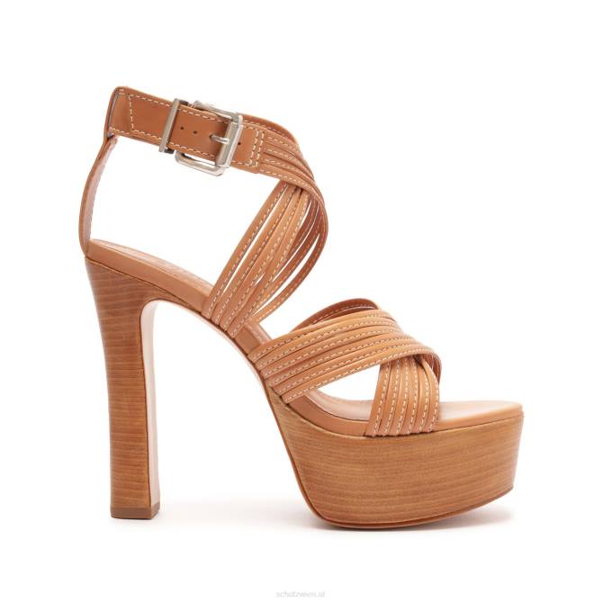 bei Schutz Marcela-Plateausandale aus Atanado-Leder Honigpfirsich D60T648