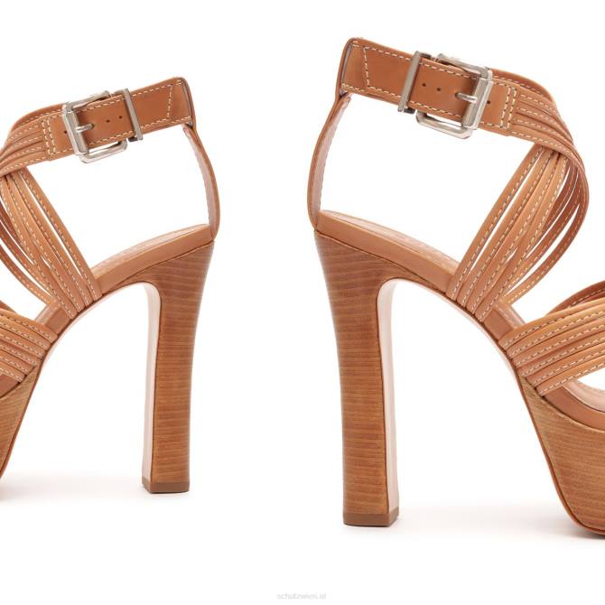 bei Schutz Marcela-Plateausandale aus Atanado-Leder Honigpfirsich D60T648