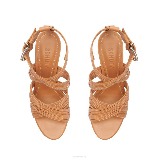 bei Schutz Marcela-Plateausandale aus Atanado-Leder Honigpfirsich D60T648