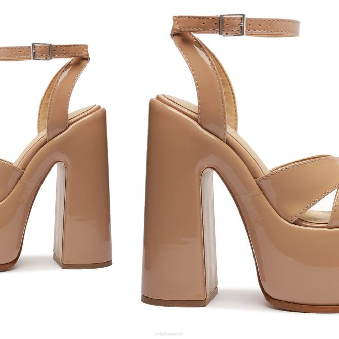 bei Schutz Pattie-Sandale aus Lackleder neuer Pfirsich D60T669