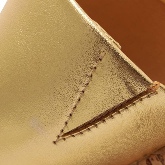 bei Schutz Sandale „Dalle“ aus Metallic-Leder mit Ausschnitten Gold D60T627