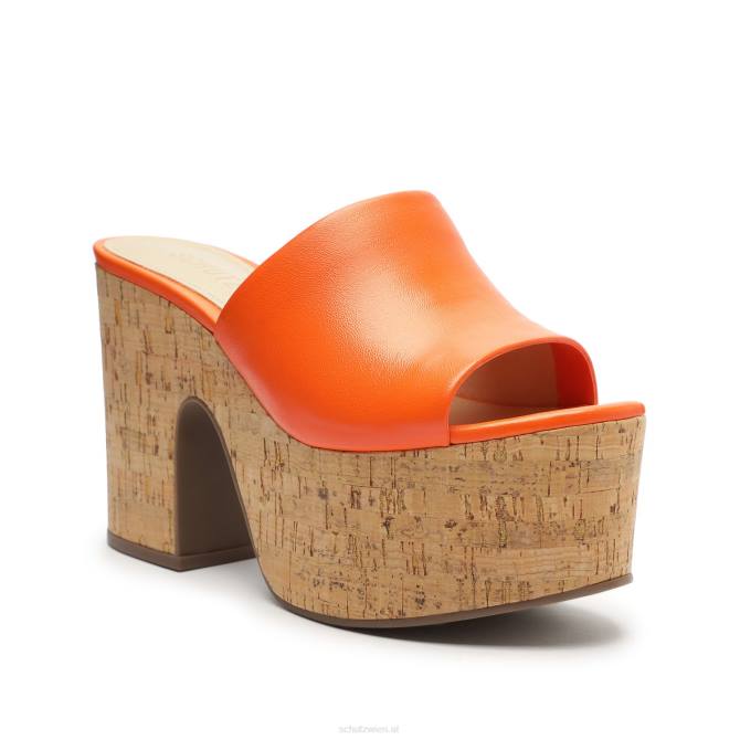 bei Schutz Sandale „Dalle“ aus Nappaleder mit Ausschnitt Flammenorange D60T625