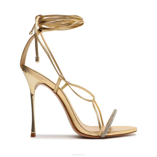 bei Schutz Adeline Kristall-Metallic-Sandale Gold D60T406