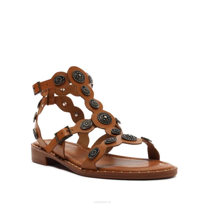 bei Schutz Aletta-Ledersandale tiefes Beige D60T115