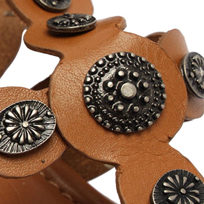 bei Schutz Aletta-Ledersandale tiefes Beige D60T115