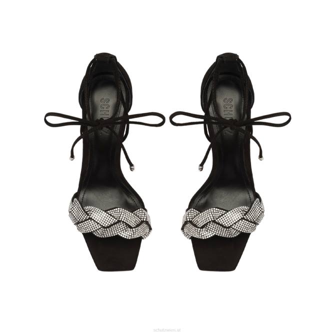 bei Schutz Alissa Nubuk-Sandale Schwarz D60T393