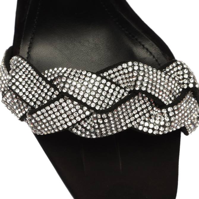 bei Schutz Alissa Nubuk-Sandale Schwarz D60T393