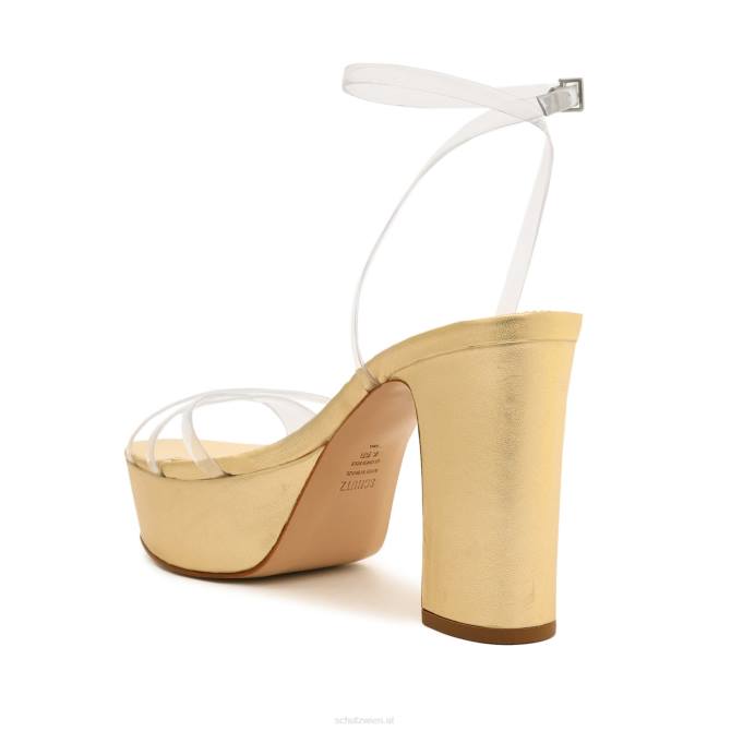 bei Schutz Amelia Plateau-Ledersandale Gold D60T10