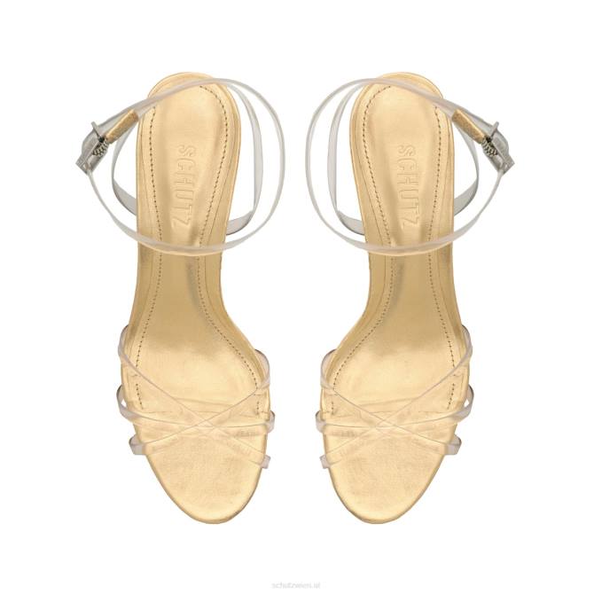 bei Schutz Amelia Plateau-Ledersandale Gold D60T10