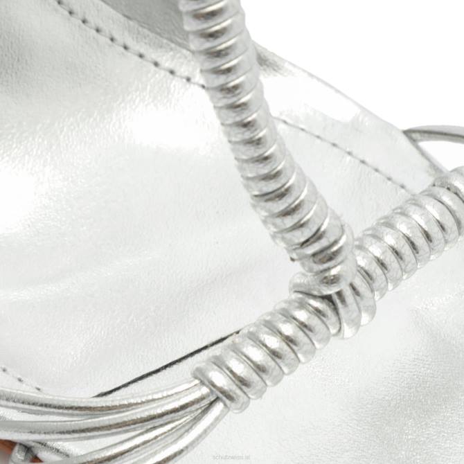 bei Schutz Amunet Block-Sandale aus Metallic-Leder Silber D60T75