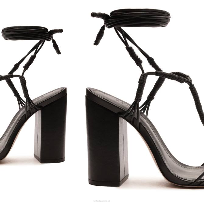 bei Schutz Amunet Blockledersandale Schwarz D60T73