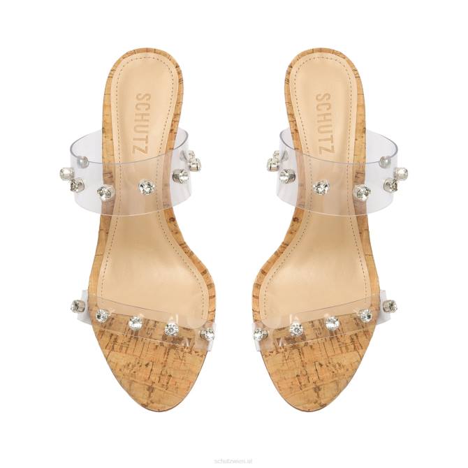 bei Schutz Ariella Kork-Vinyl-Sandale klar D60T340