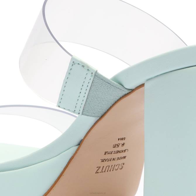 bei Schutz Ariella-Plateau-Vinyl-Sandale weicher Himmel D60T109