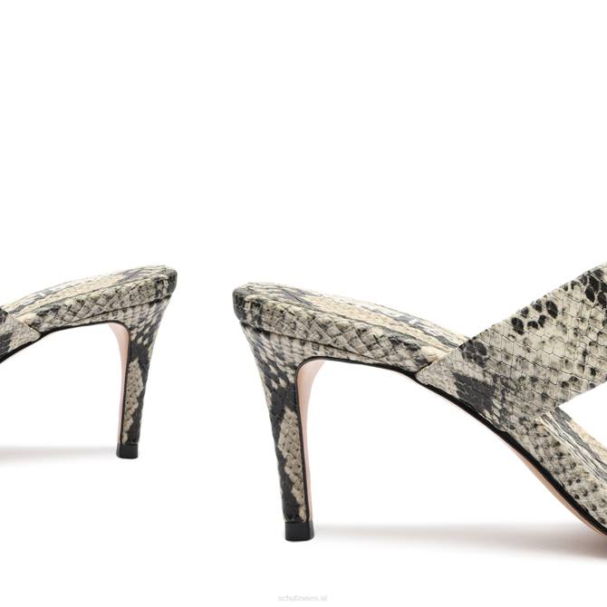 bei Schutz Aruana-Ledersandale mit Schlangenprägung natürliche Schlange D60T326