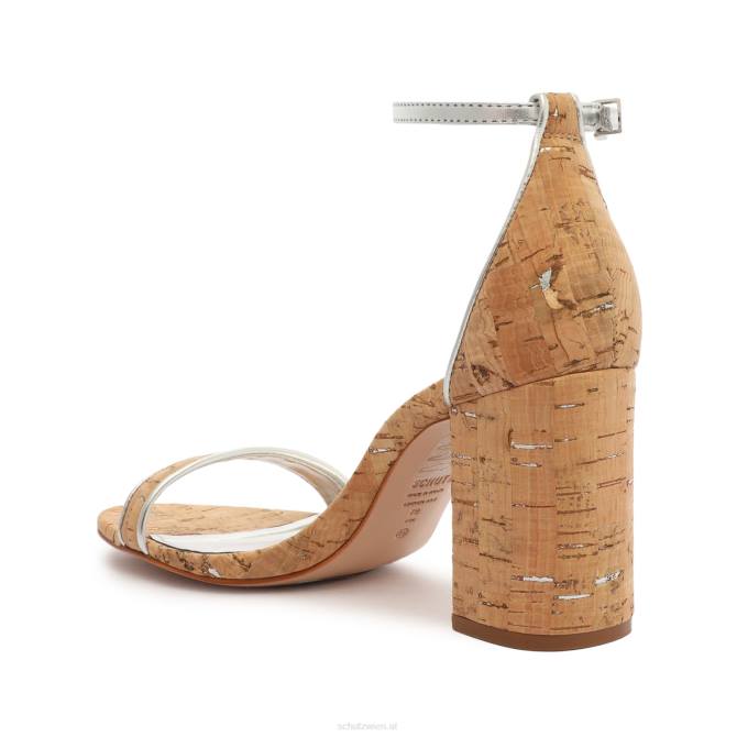 bei Schutz Cadey Lee Block lässige Ledersandale Silber D60T50