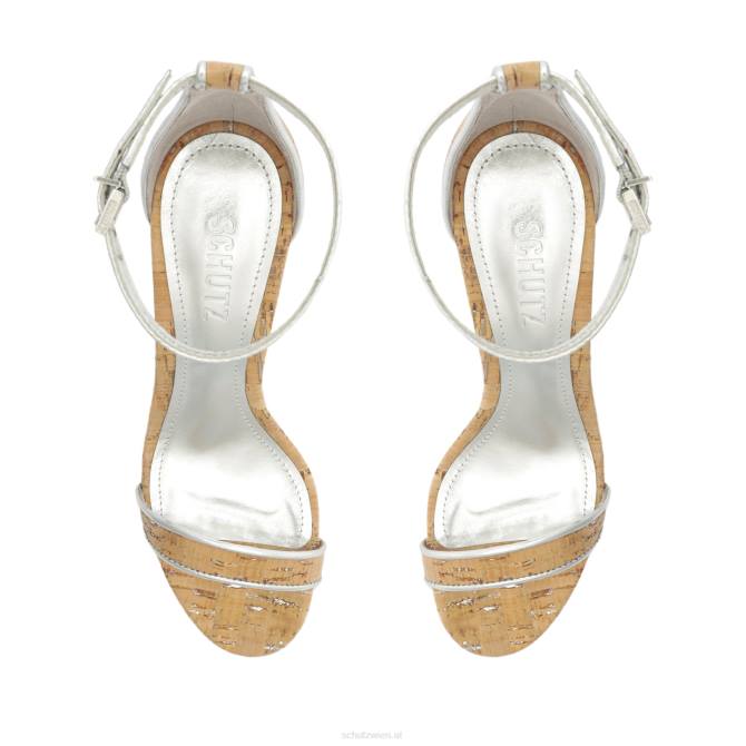 bei Schutz Cadey Lee Block lässige Ledersandale Silber D60T50